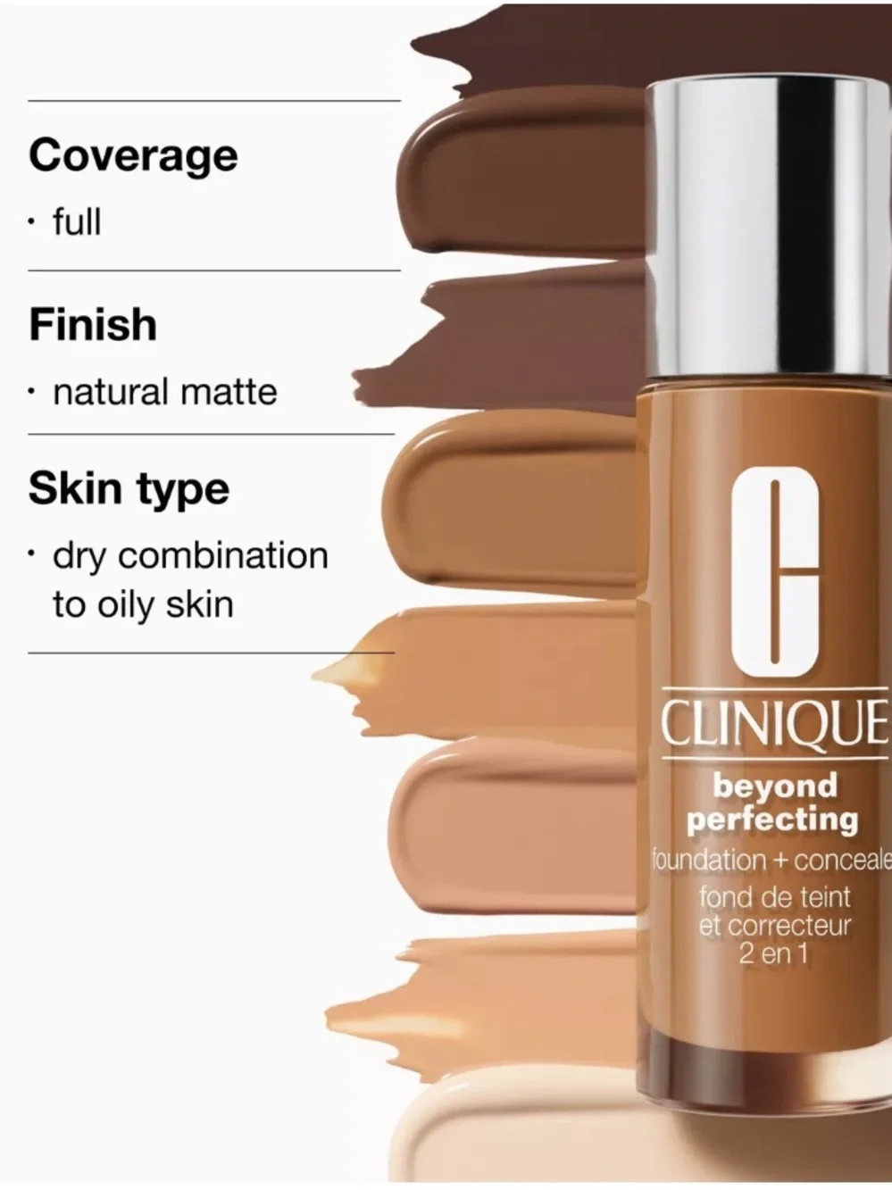 Clinique Beyond Perfecting Foundation + Concealer in WN 01 Flax 1oz BRAND NEW